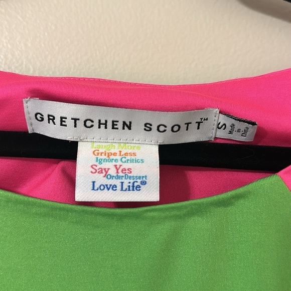 Gretchen Scott Designs Jersey Tee Topper
Green/Pink Sz Small Preppy Resortwear - Picture 5 of 8